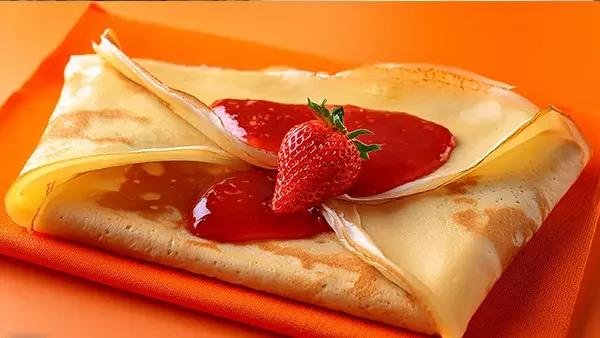 Crepe con Mermelada de Fresa