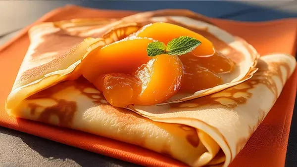 Crepe con Mermelada de Melocotón